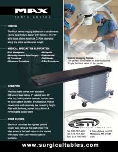 c-arm operating table brochure